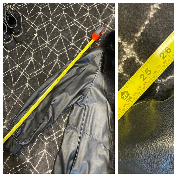 Leather - fur Vintage 80’s coat - Picture 9 of 9